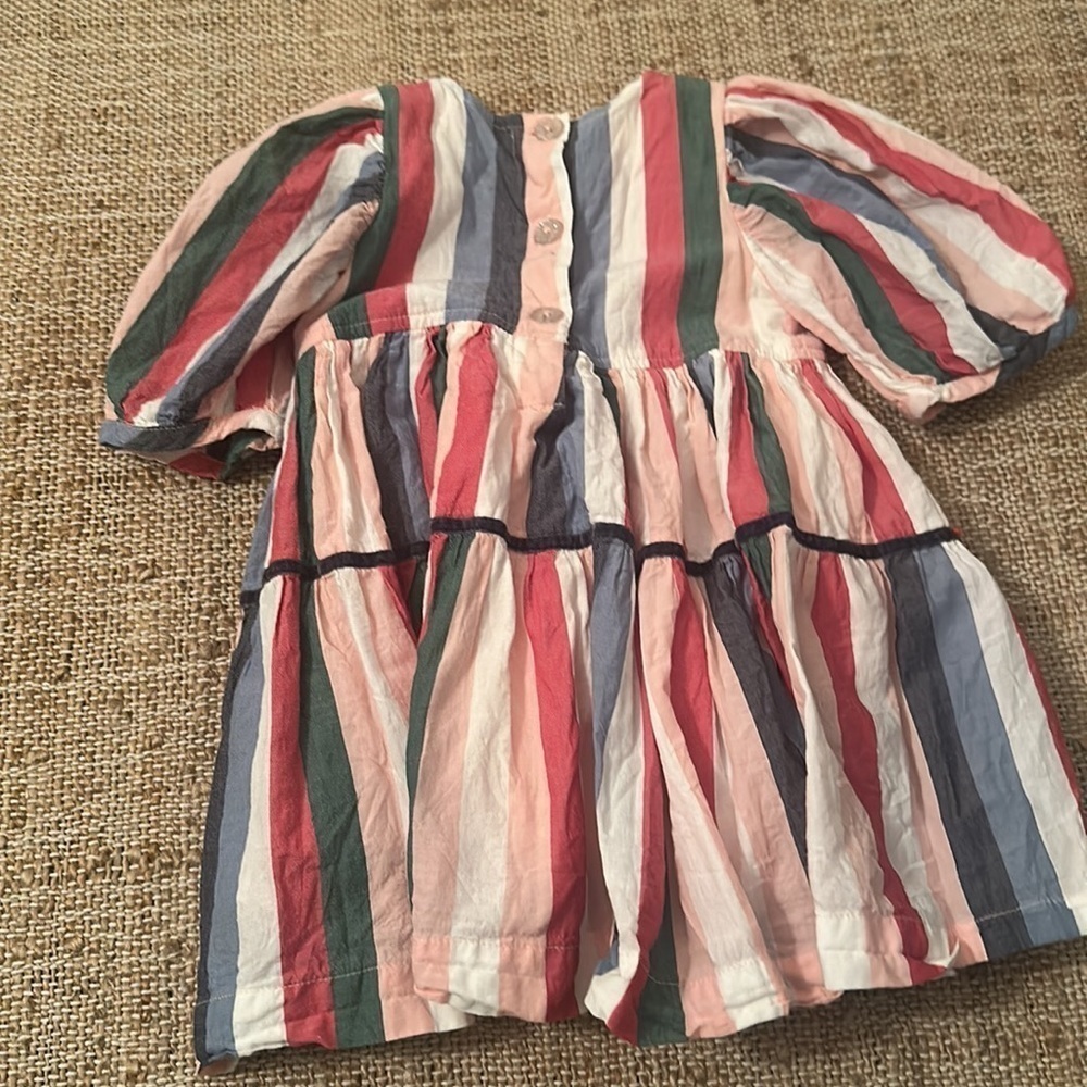 Pink Chicken Maribelle Dress Holiday Stripe Size 2T - Picture 9 of 9
